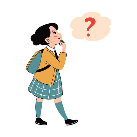 student thinking decisionのイラスト素材
