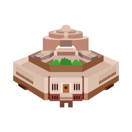 Indian Parliament New Government Complexのイラスト素材