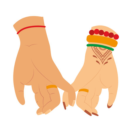Indian Wedding Hands Love Coupleのイラスト素材