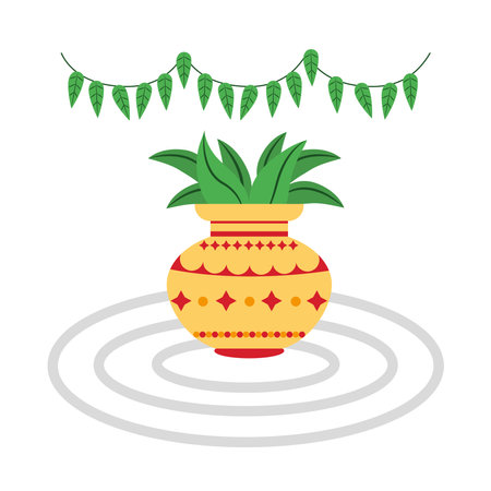 indian housewarming Garland Decorative Religiousのイラスト素材