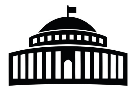 Indian Parliament Flag Dome Grand Monument Government Landmark Heritage Vectorのイラスト素材