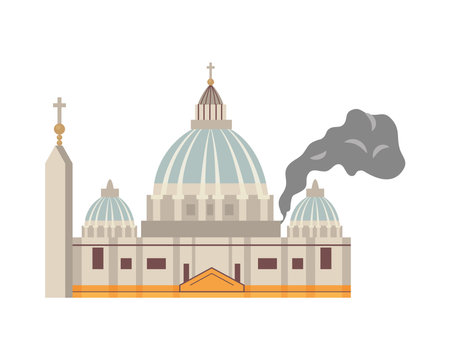 Sistine Chapel Vatican Architecture Dome St Peters Basilica Religious Design Illustrationのイラスト素材