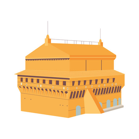 Vatican Architecture Conclave Historical Building Iconic Dome Design Illustrationのイラスト素材