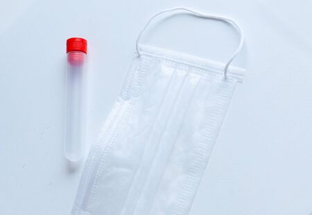 test tube, medical mask, concept, virus research