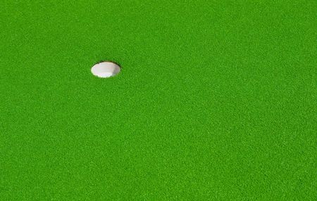 hole on a minigolf courseの写真素材