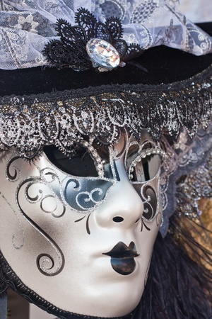 female decorative venice carnival maskの写真素材
