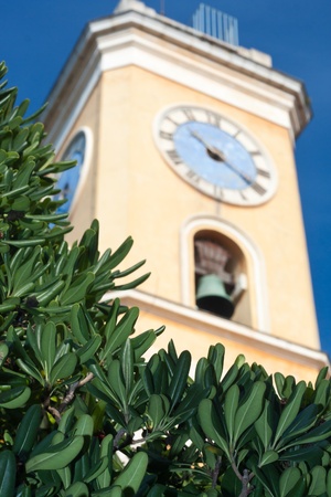 church tower in ezeの写真素材