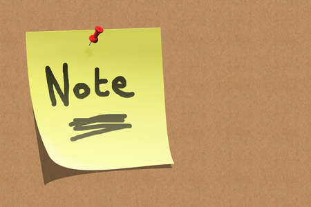 sticky note on boardの写真素材