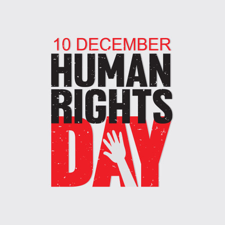 Human Rights Day typography vector for celebrate.のイラスト素材