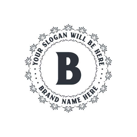 Luxury creative letter B logo for company, B letter logo free vectorのイラスト素材