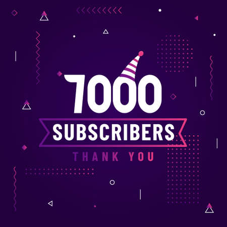 Thank you 7000 subscribers, 7K subscribers celebration modern 
