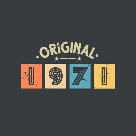 Original 1971. 1971 Vintage Retro Birthdayのイラスト素材