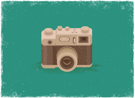 Antique camera in vintage vector styleのイラスト素材