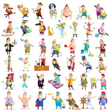 illustration of people of different professionのイラスト素材