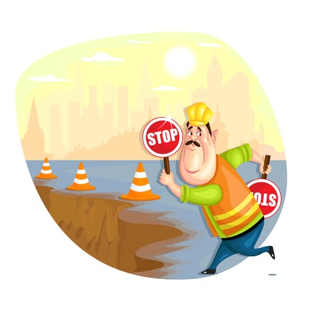 illustration of construction worker のイラスト素材