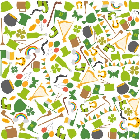 Saint Patricks Day seamless background in vectorのイラスト素材