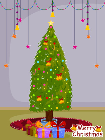 Merry Christmas holiday greeting cardのイラスト素材