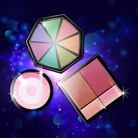 Premium Brand Colorful Eye Shadow Palette Makeup for Beauty and Skin Careのイラスト素材