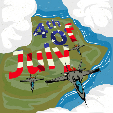 4th of July Happy Independence Day America backgroundのイラスト素材