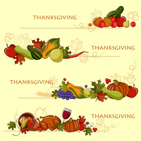 Happy Thanksgiving holiday festival backgroundのイラスト素材