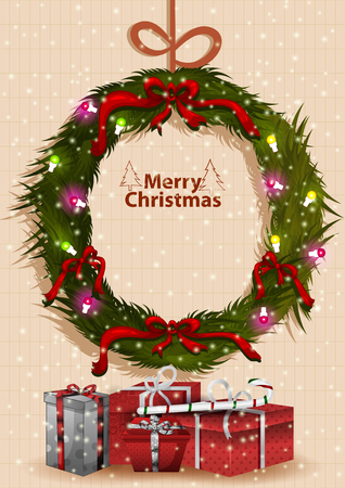 Christmas greeting card cover design.のイラスト素材