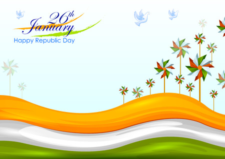 26th January Happy Republic Day Of India As Banner Background