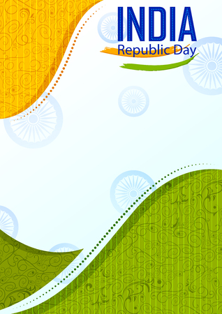 26th January, Happy Republic Day of India banner backgroundのイラスト素材