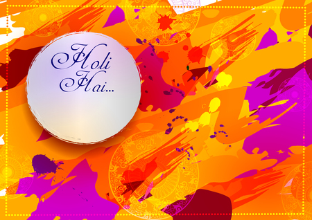 Colorful Traditional Holi background for festival of colors of Indiaのイラスト素材