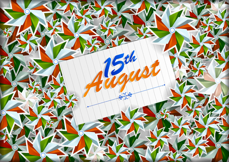 15th August, Happy Independence Day of India background in vectorのイラスト素材