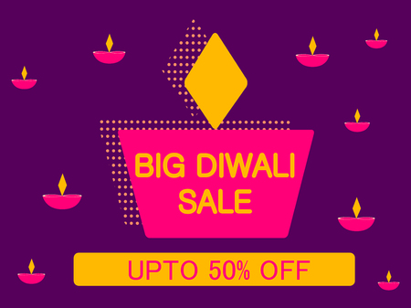 Advertisement template for shopping Sale Promotion Offer for Happy Diwali Festival of Indiaのイラスト素材