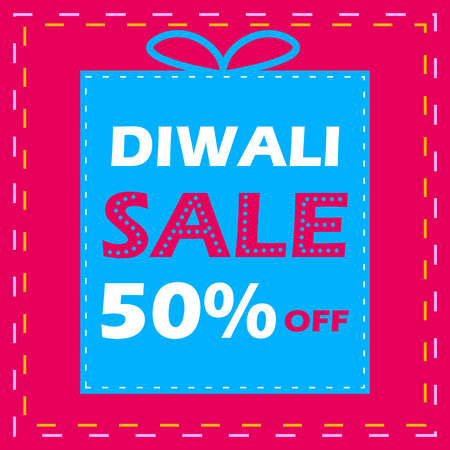 Advertisement template for shopping Sale Promotion Offer for Happy Diwali Festival of Indiaのイラスト素材