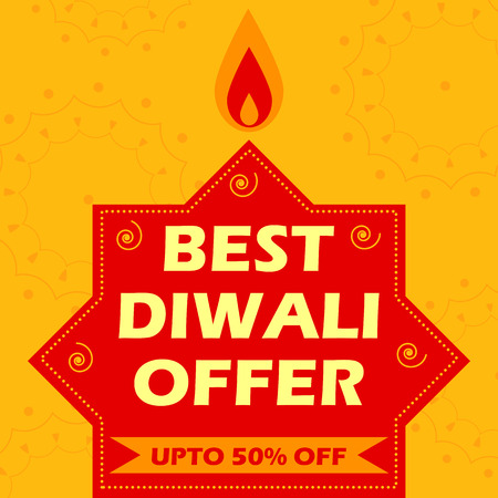 Advertisement template for shopping Sale Promotion Offer for Happy Diwali Festival of Indiaのイラスト素材
