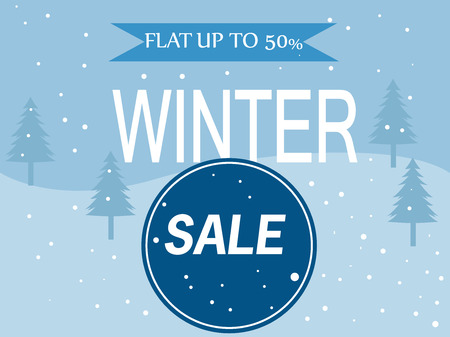 Happy Winter Sale promotion advertsement background for marketingのイラスト素材