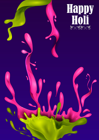 Colorful Traditional Holi splash background for festival of colors of Indiaのイラスト素材