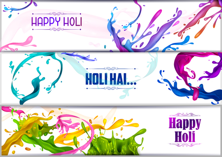 Colorful Traditional Holi splash background for festival of colors of Indiaのイラスト素材