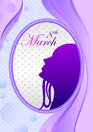 Greeting background for celebrating International Happy Women's Day in vectorのイラスト素材