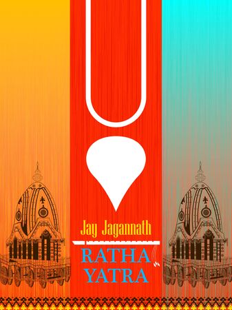Rath Yatra Lord Jagannath festival Holiday background celebrated in Odisha, Indiaのイラスト素材
