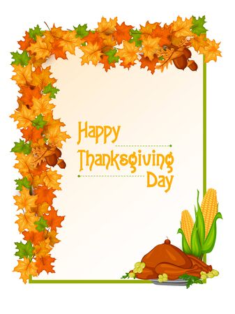 Happy Thanksgiving holiday greeting cardのイラスト素材