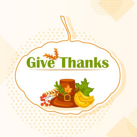 Happy Thanksgiving holiday greeting cardのイラスト素材