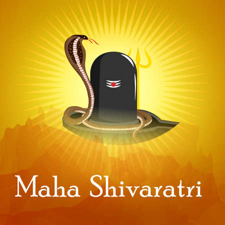Lord Shiva the Hindu God for religious Shivratri backgroundのイラスト素材