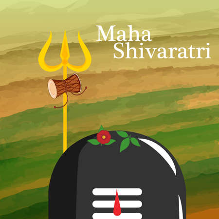 Lord Shiva the Hindu God for religious Shivratri backgroundのイラスト素材