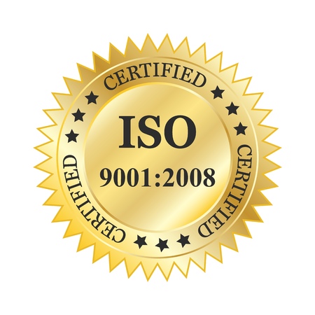 Iso 9001:2008 badgeのイラスト素材