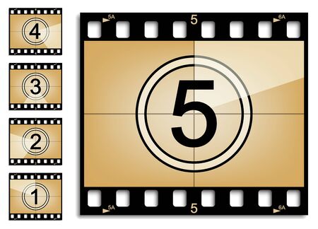 Film strip countdownのイラスト素材