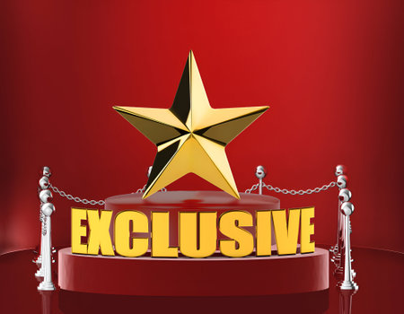 3d star and podium isolated in white background - 3d rendering