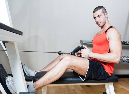 Man training in a fitness club