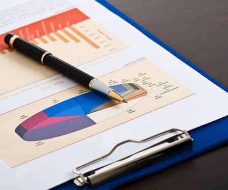 Financial and business documentsの写真素材