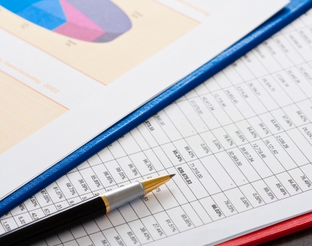 Financial and business documentsの写真素材
