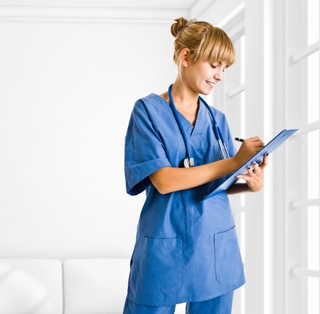 Portrait of a beautiful smiling nurseの写真素材