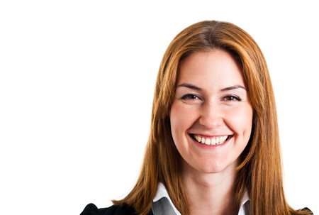 Portrait of a young smiling businesswomanの写真素材