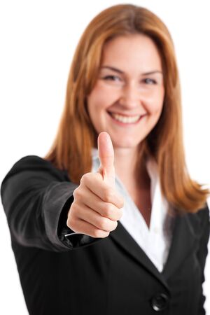 Portrait of a young smiling businesswomanの写真素材